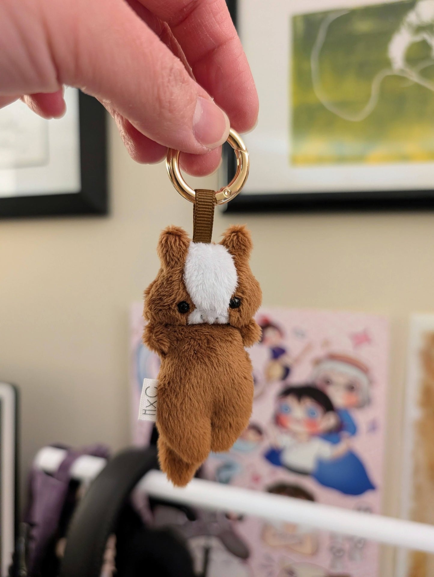 LNY Brown Horse Keychain Charm