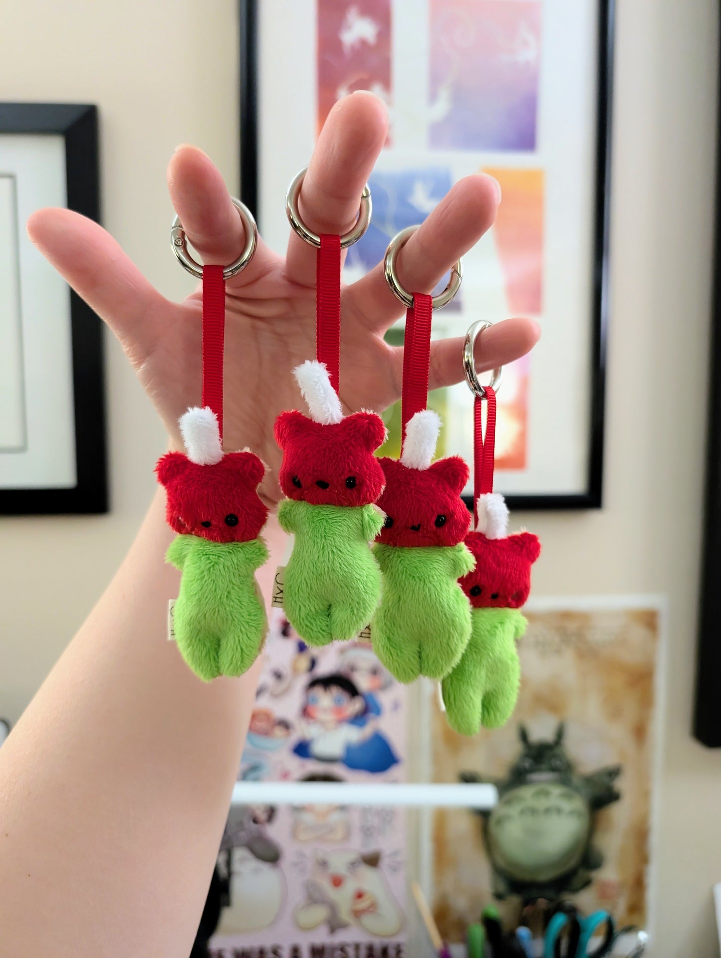 Caramel Candied Apple Bear Keychain