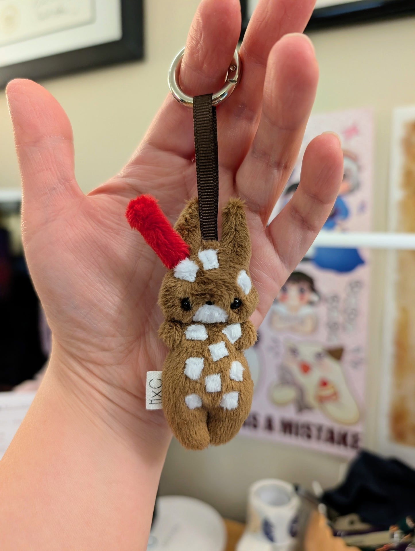 Hot Cocoa Bunny keychain