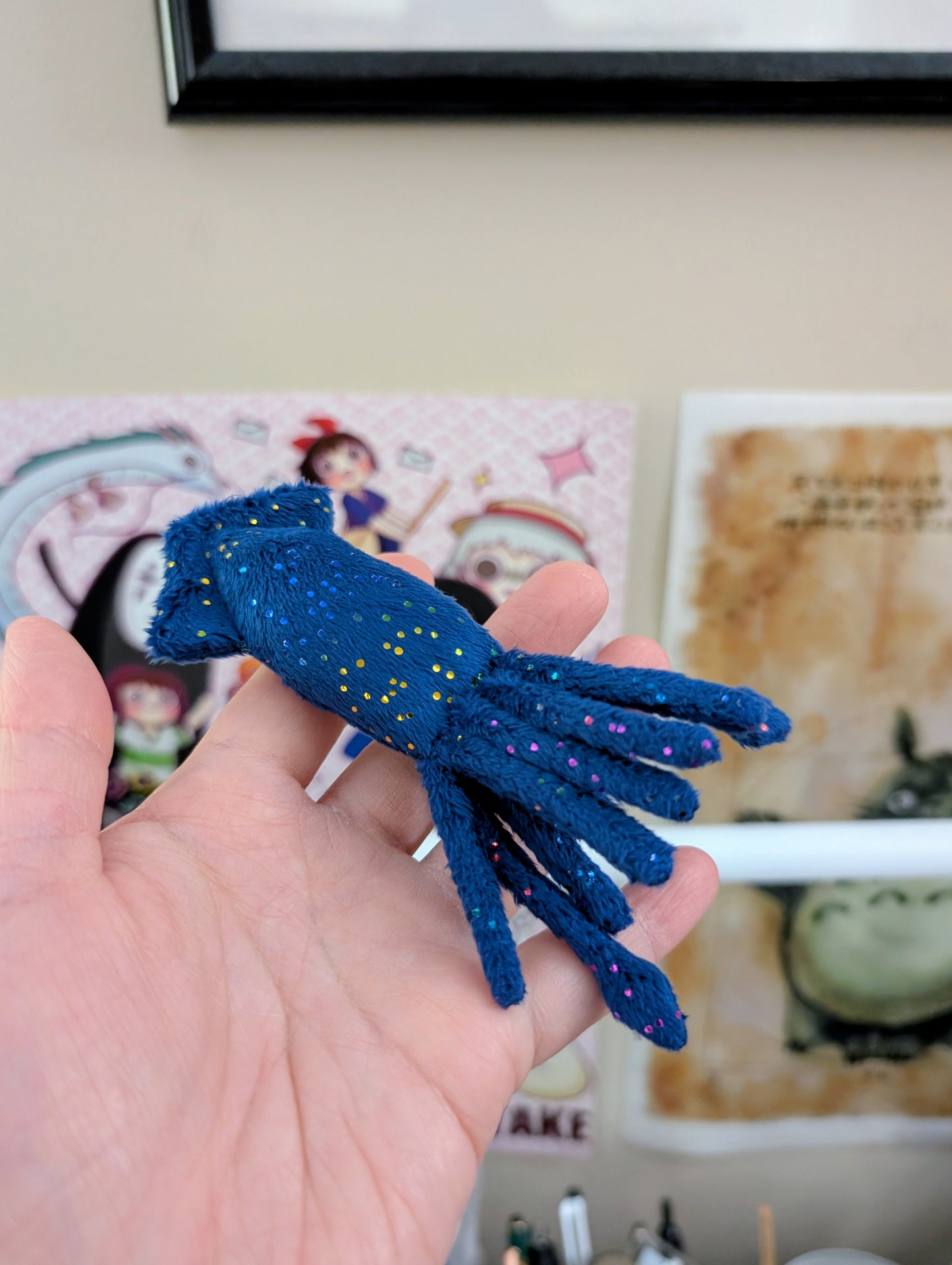Navy Blue Sparkle Squid