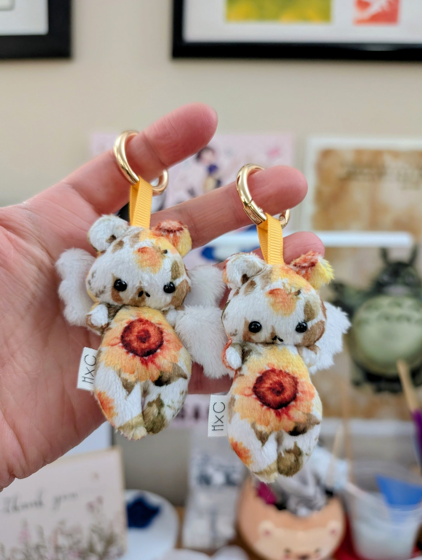 Sunflower Bear Fairy Keychain