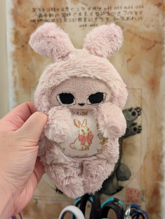 Lil Cuddler Rose Quartz Bun (Right facing rabbit)