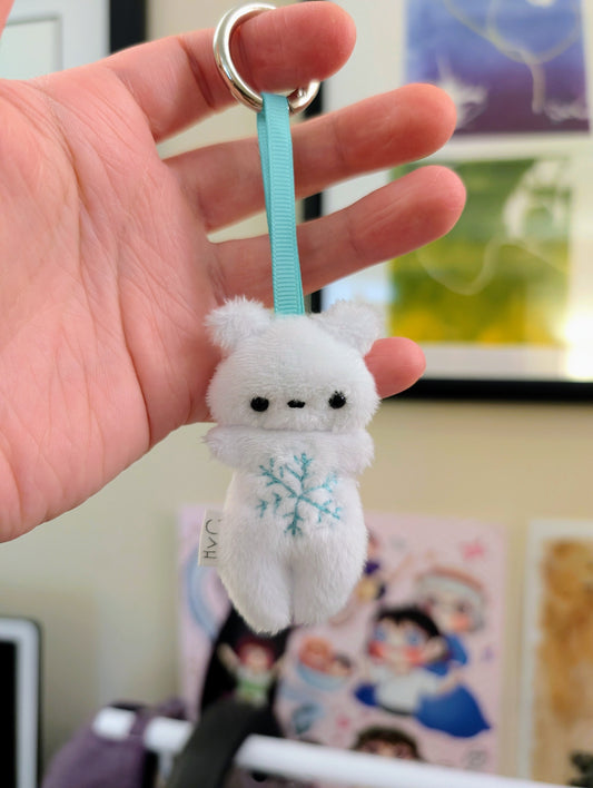 Snowflake Polar Bear Keychain
