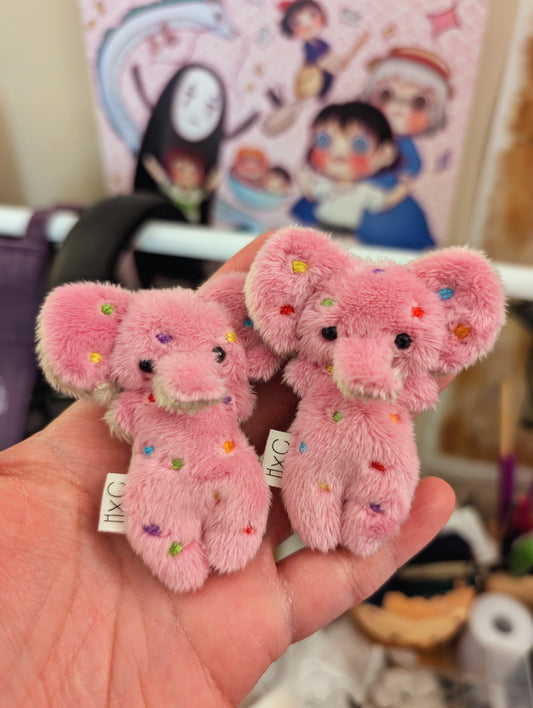 Hot Pink Elephant Frosted Animal Cookie