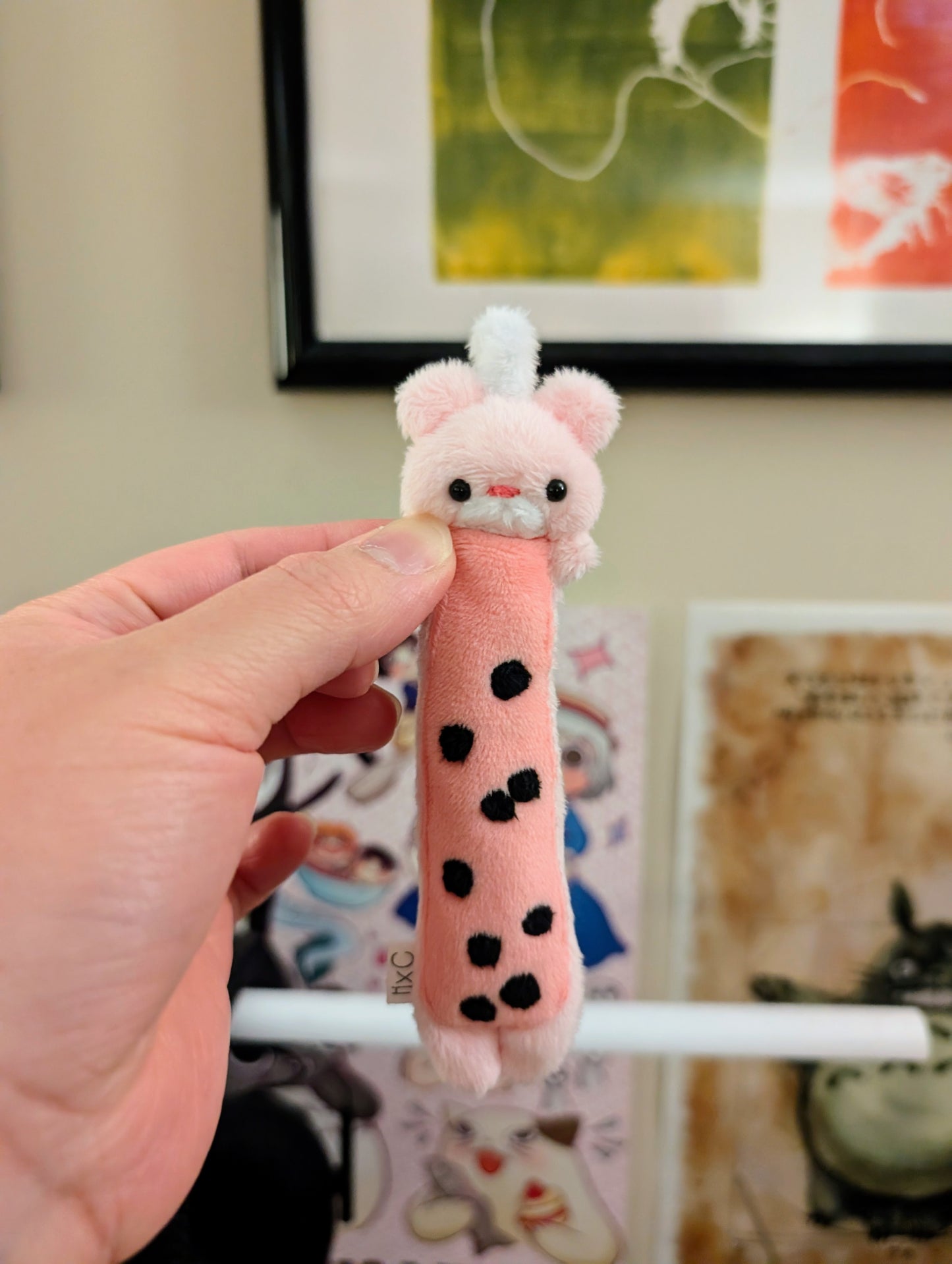 Eclair Strawberry Milk Tea Boba Bear