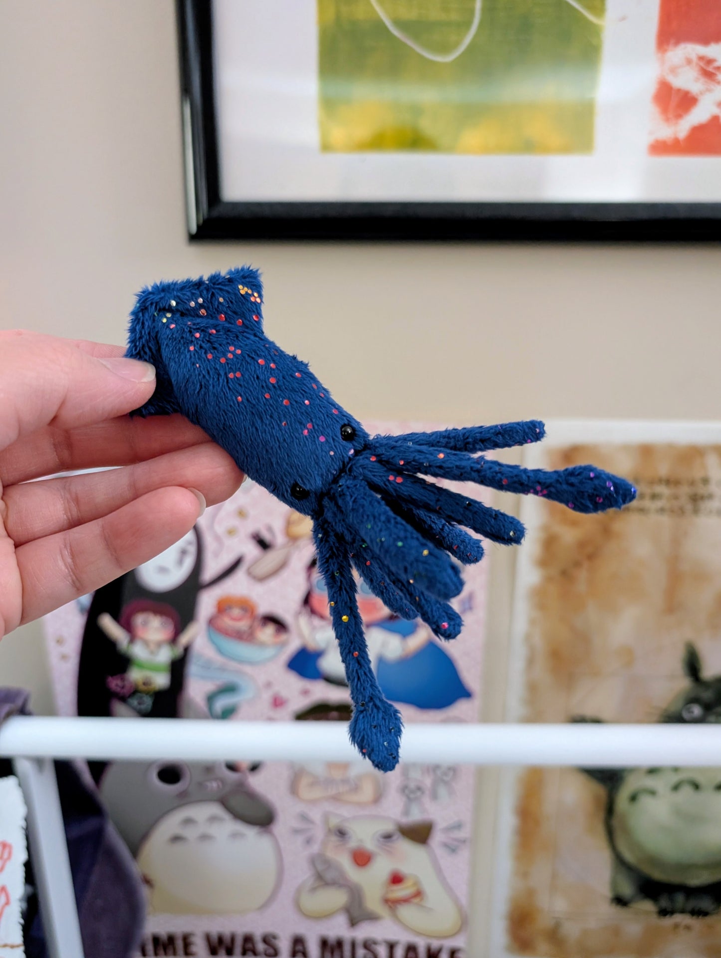 Navy Blue Sparkle Squid