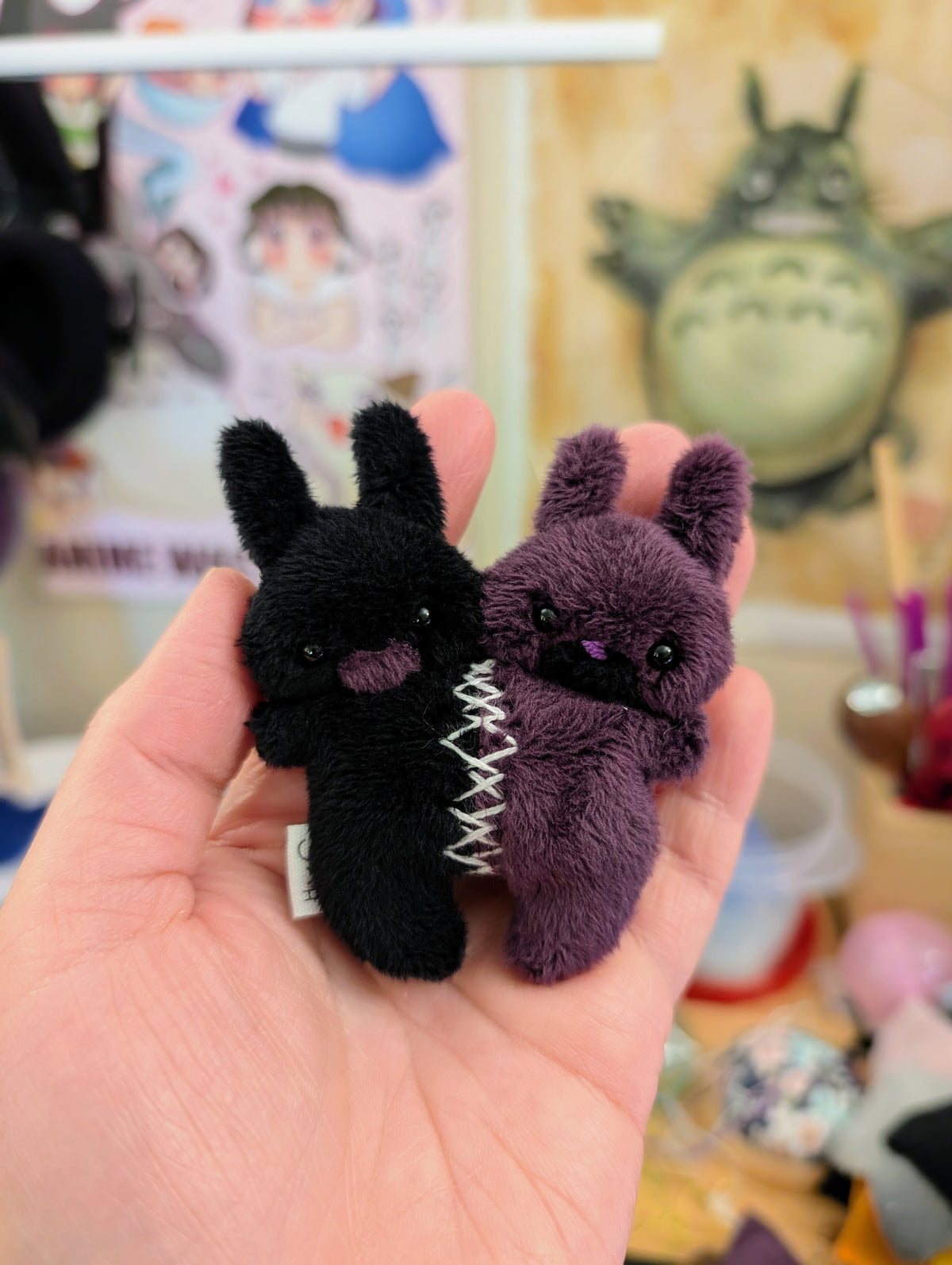 Blk/Plum Twin Bunnies
