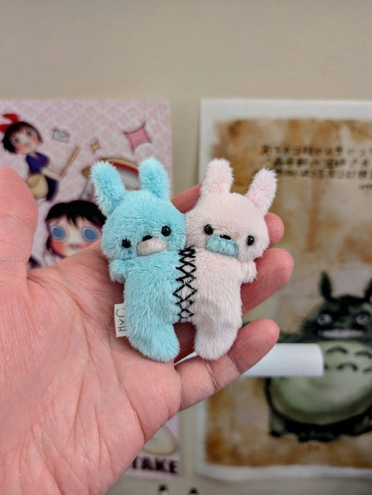 Blue/Pink Twin Bunnies