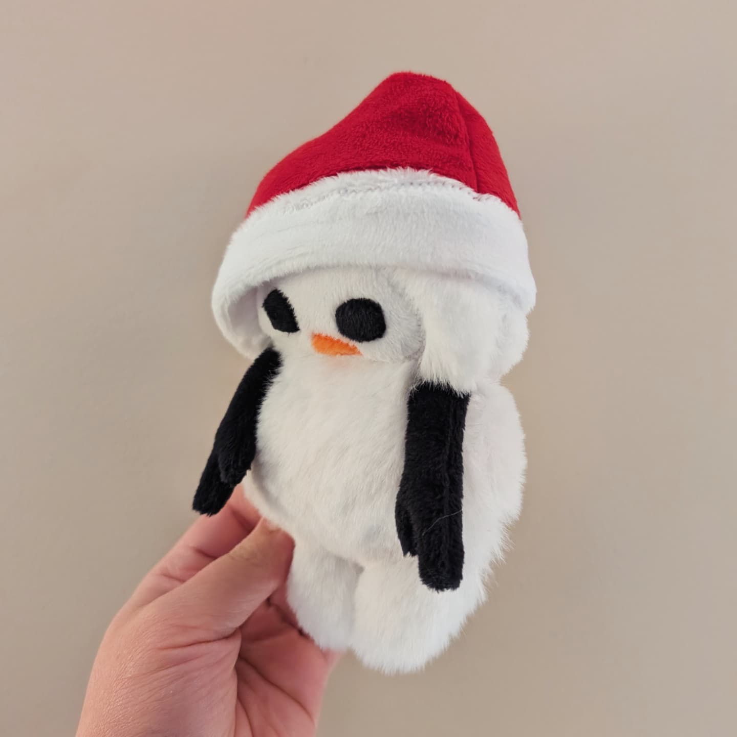 Lil Cuddler Snowman w Santa Hat