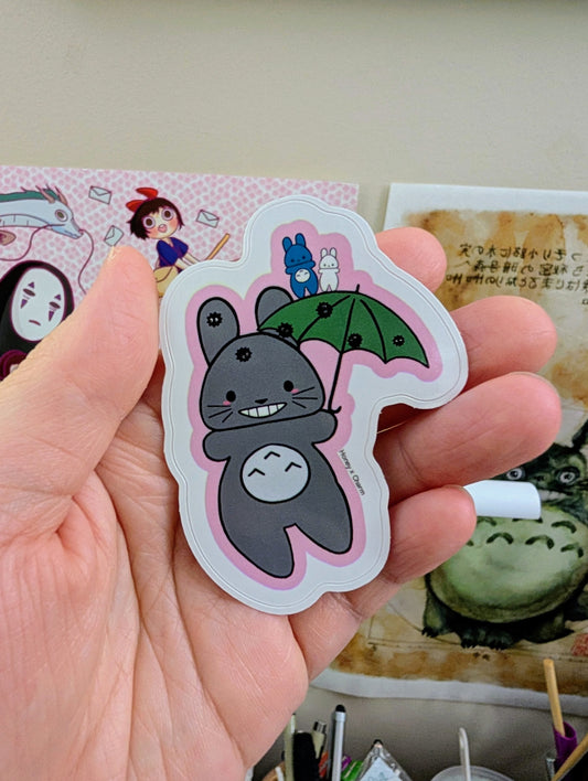 Smiling Toto w Umbrella Sticker