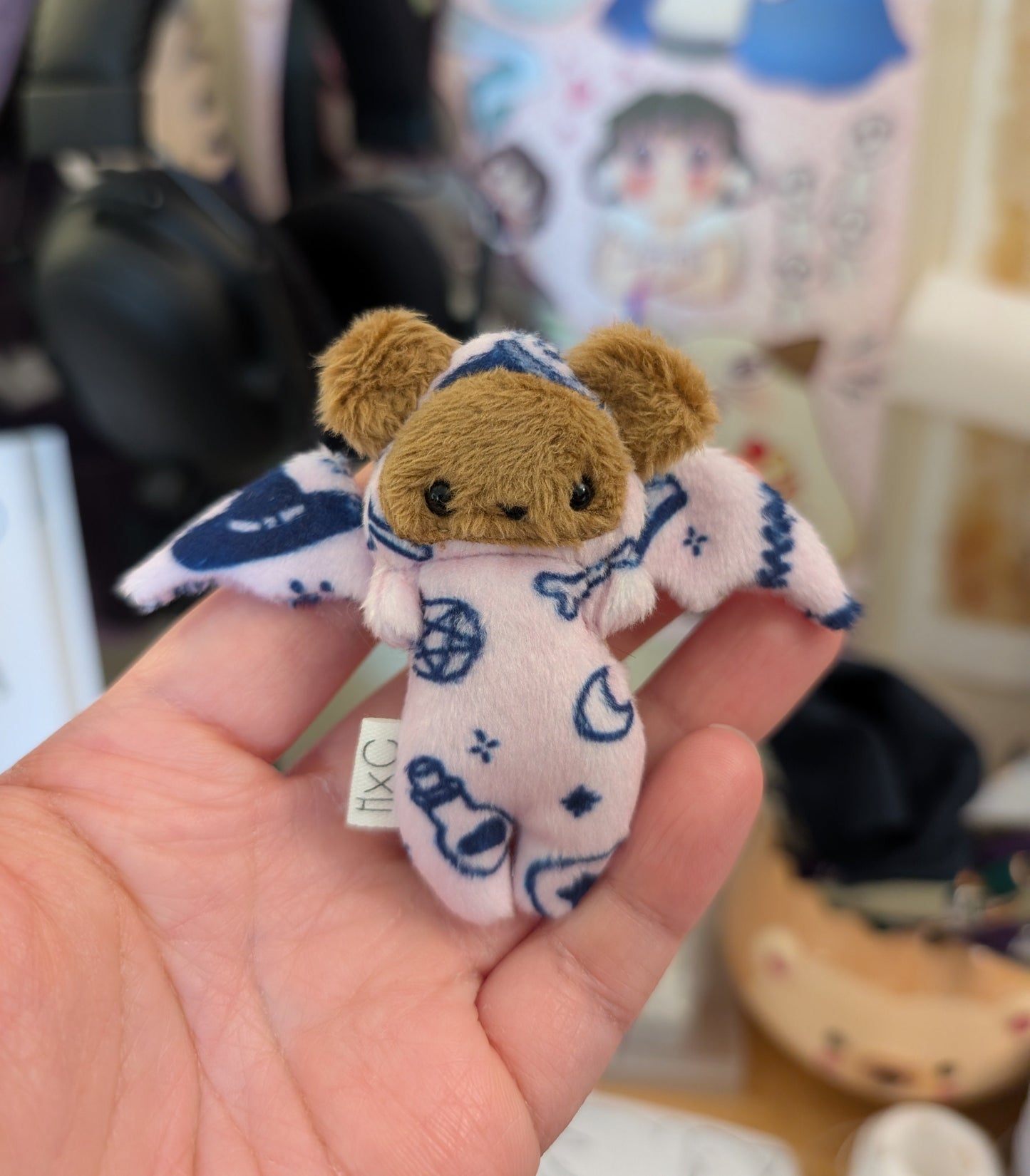 Lilac Halloween Bear Bat