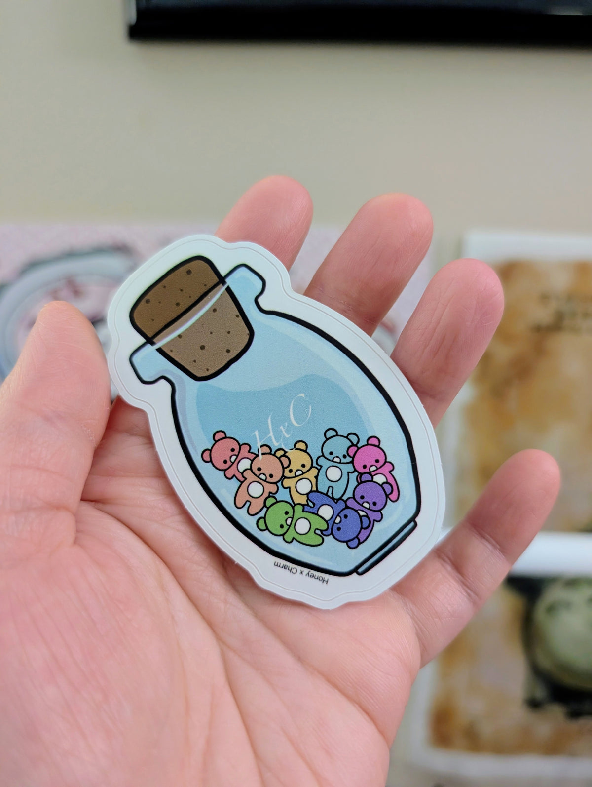 Bottle of Charms Sticker