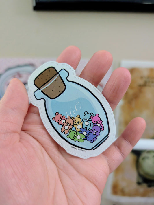 Bottle of Charms Sticker
